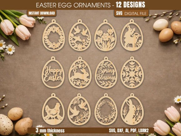 Download Easter Egg Ornaments SVG Bundle Set - Svg bundle Collection