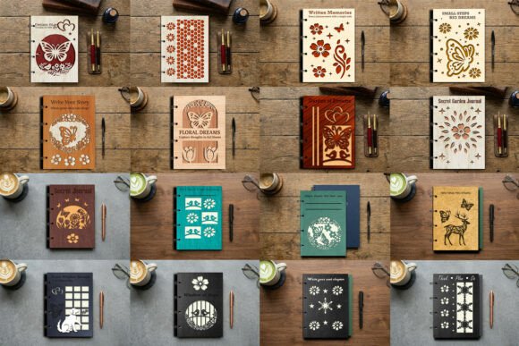 Download Laser Cut Wood Notebook Cover SVG Bundle - Svg bundle Collection