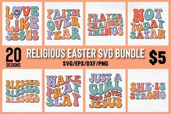 Download Retro Religious Easter SVG Bundle Vol 1 - Svg bundle Collection