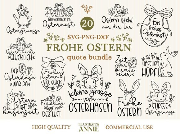 Download German Easter SVG Bundle - Ostern SVG - Svg bundle Collection