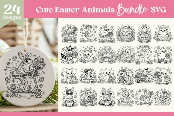 Download Cute Easter Animals SVG Bundle - Svg bundle Collection