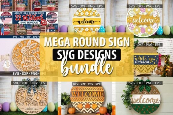 Download Mega Round Sign SVG Bundle - Svg bundle Collection