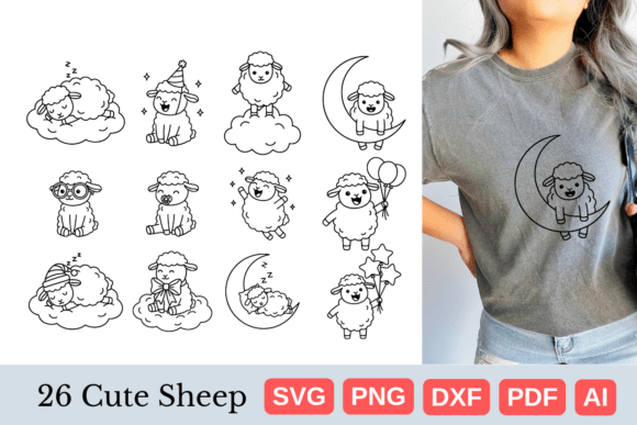 Download 26 Cute Sheep SVG Bundle - Svg bundle Collection