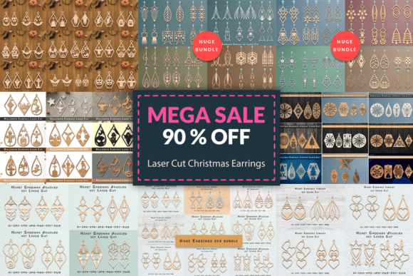 Download Mega Laser Cut Earrings SVG Bundle - Svg bundle Collection