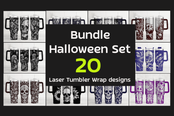 Download Halloween 40oz Laser Tumbler Wrap SVG Bundle - Svg bundle Collection