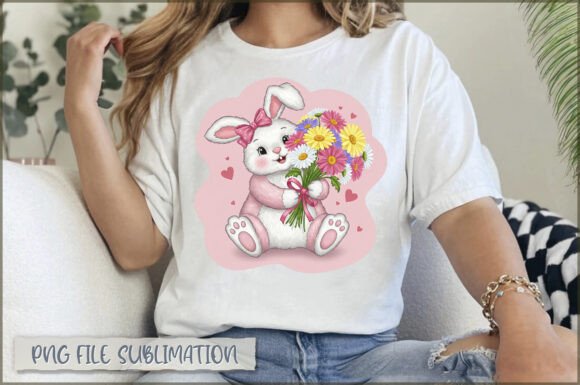 Download Funny Bunny with Flowers PNG - Bunny with flowers png Collection