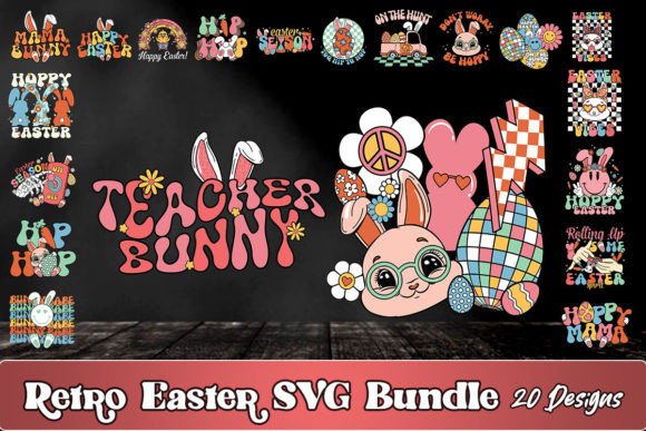 Download Retro Easter SVG Bundle - Svg bundle Collection
