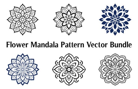 Download Flower Mandala Pattern Vector SVG Bundle - Svg bundle Collection